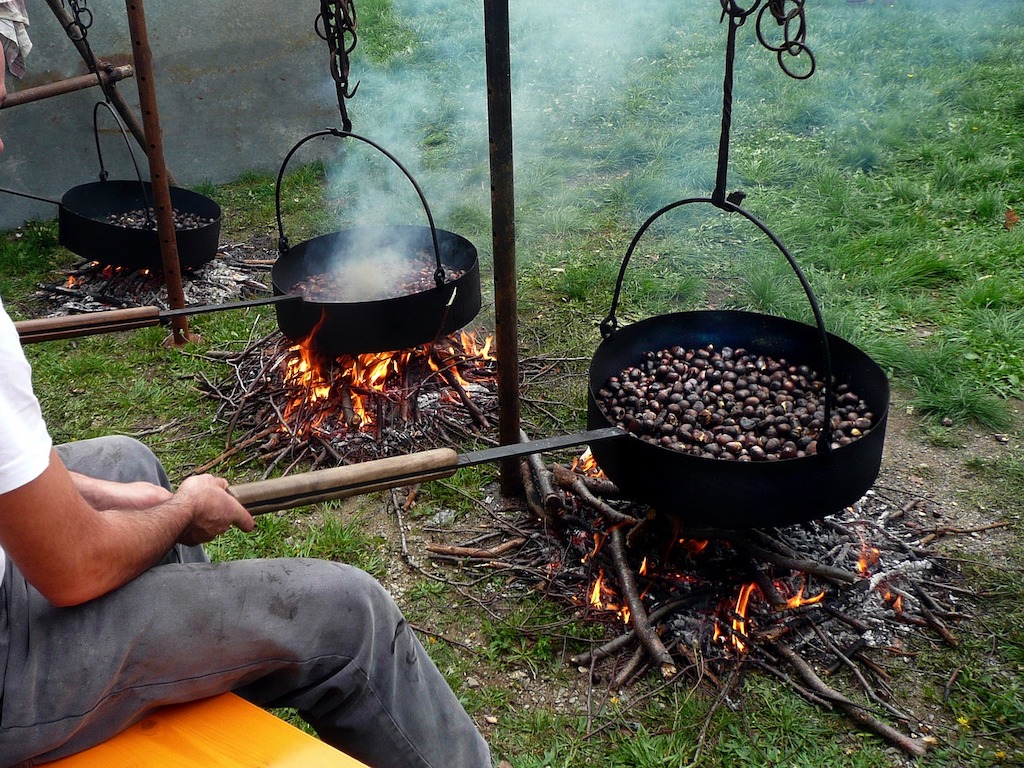 sweet chestnut roasting