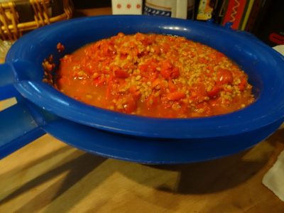 straining out rose hip solids