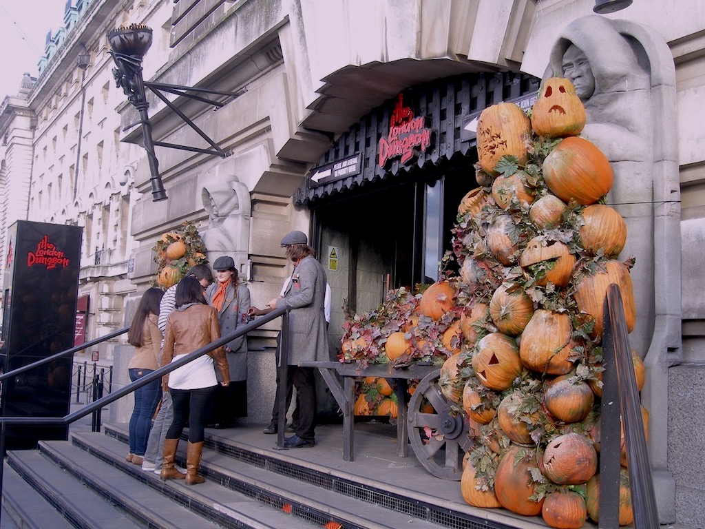 Halloween decorations at the London Dungeon