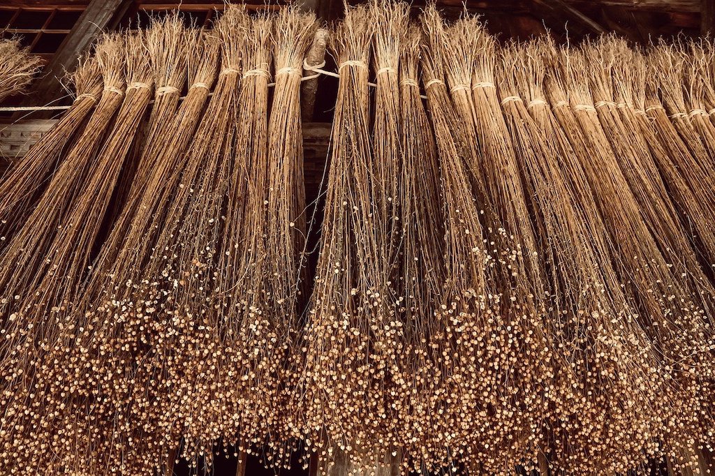 flax bundles